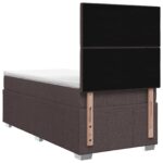 vidaXL Posteľ boxspring s matracom Tmavohnedá 100 x 200 cm Látka – Obrázok 8