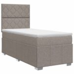 vidaXL Posteľ boxspring s matracom Sivohnedá 100 x 200 cm Látka – Obrázok 2