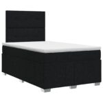 vidaXL Posteľ boxspring s matracom Čierna 120 x 190 cm Látka – Obrázok 2