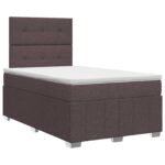 vidaXL Posteľ boxspring s matracom Tmavohnedá 120 x 190 cm Látka – Obrázok 2