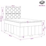 vidaXL Posteľ boxspring s matracom Sivohnedá 120 x 190 cm Látka – Obrázok 11