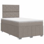 vidaXL Posteľ boxspring s matracom Sivohnedá 120 x 190 cm Látka – Obrázok 2