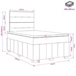 vidaXL Posteľ boxspring s matracom Čierna 120 x 200 cm Látka – Obrázok 11
