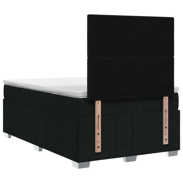 vidaXL Posteľ boxspring s matracom Čierna 120 x 200 cm Látka – Obrázok 8