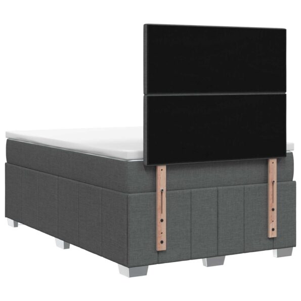 vidaXL Posteľ boxspring s matracom Tmavosivá 120 x 200 cm Látka – Obrázok 8