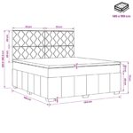 vidaXL Posteľ boxspring s matracom Tmavosivá 140 x 190 cm Látka – Obrázok 11