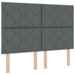 vidaXL Posteľ boxspring s matracom Tmavosivá 140 x 190 cm Látka – Obrázok 4