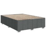 vidaXL Posteľ boxspring s matracom Tmavosivá 140 x 190 cm Látka – Obrázok 5