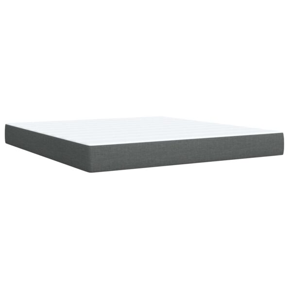 vidaXL Posteľ boxspring s matracom Tmavosivá 140 x 190 cm Látka – Obrázok 6