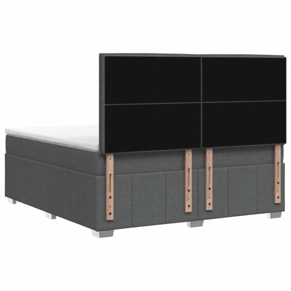 vidaXL Posteľ boxspring s matracom Tmavosivá 140 x 190 cm Látka – Obrázok 8