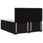 vidaXL Posteľ boxspring s matracom Čierna 140 x 190 cm Látka – Obrázok 8