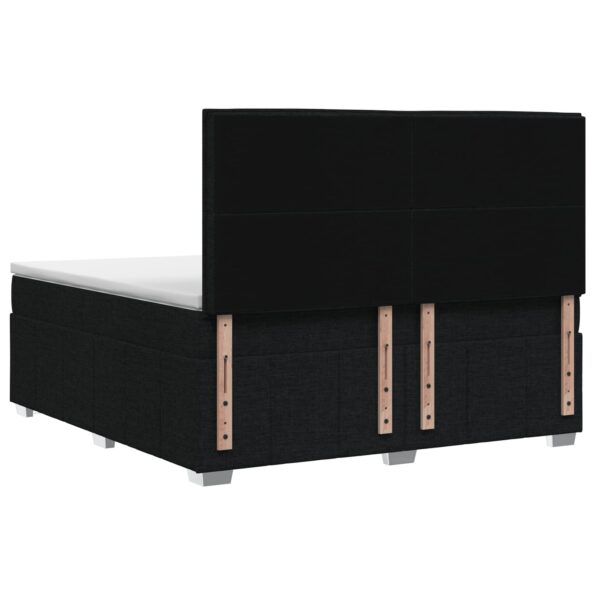vidaXL Posteľ boxspring s matracom Čierna 140 x 200 cm Látka – Obrázok 8