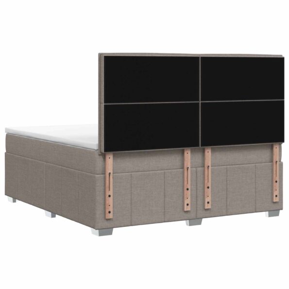 vidaXL Posteľ boxspring s matracom Sivohnedá 140 x 200 cm Látka – Obrázok 8