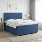 vidaXL Posteľ boxspring s matracom Modrá 140 x 200 cm Látka