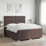 vidaXL Posteľ boxspring s matracom Tmavohnedá 160 x 200 cm Látka