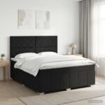 vidaXL Posteľ boxspring s matracom Čierna 180 x 200 cm Látka