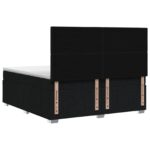 vidaXL Posteľ boxspring s matracom Čierna 200 x 200 cm Látka – Obrázok 8