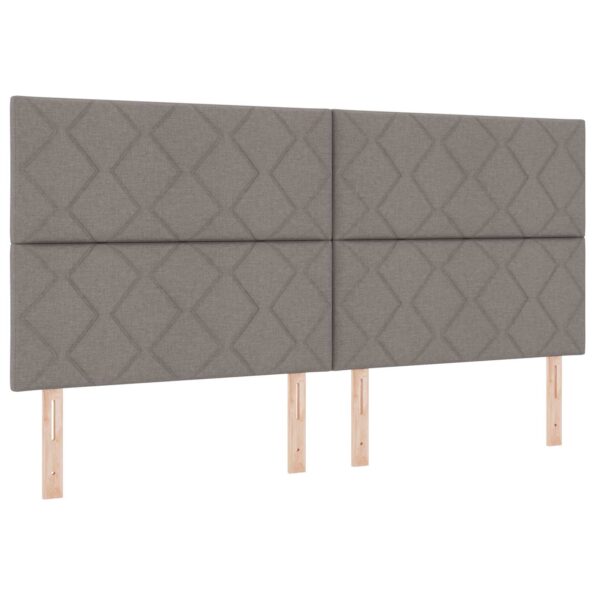 vidaXL Posteľ boxspring s matracom Sivohnedá 200 x 200 cm Látka – Obrázok 4