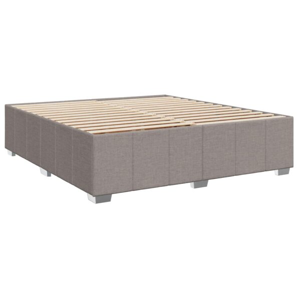 vidaXL Posteľ boxspring s matracom Sivohnedá 200 x 200 cm Látka – Obrázok 5