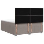 vidaXL Posteľ boxspring s matracom Sivohnedá 200 x 200 cm Látka – Obrázok 8