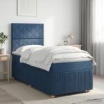vidaXL Posteľ boxspring s matracom Modrá 80 x 200 cm Látka