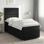 vidaXL Posteľ boxspring s matracom Čierna 90 x 190 cm Látka