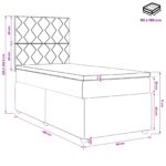 vidaXL Posteľ boxspring s matracom Čierna 90 x 190 cm Látka – Obrázok 11
