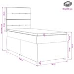 vidaXL Posteľ boxspring s matracom Modrá 90 x 200 cm Látka – Obrázok 11