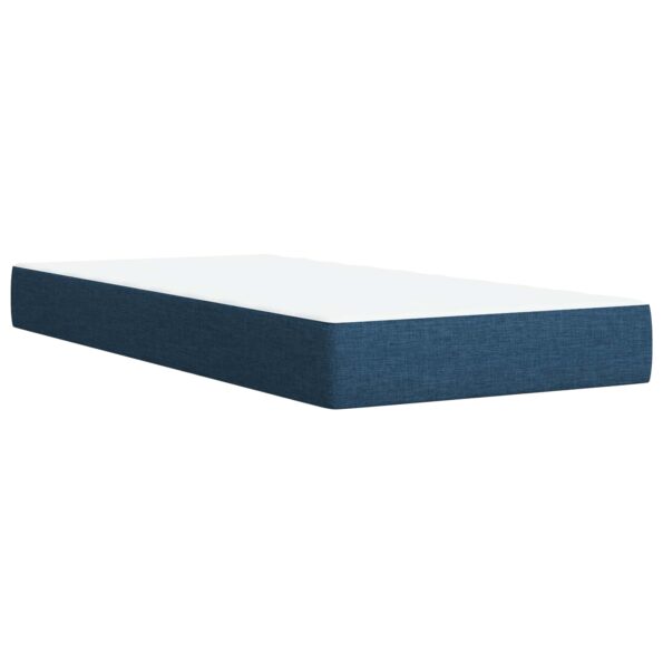 vidaXL Posteľ boxspring s matracom Modrá 90 x 200 cm Látka – Obrázok 6