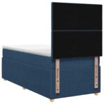 vidaXL Posteľ boxspring s matracom Modrá 90 x 200 cm Látka – Obrázok 8