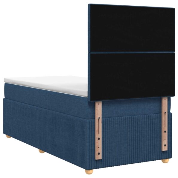 vidaXL Posteľ boxspring s matracom Modrá 90 x 200 cm Látka – Obrázok 8