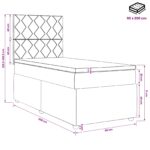 vidaXL Posteľ boxspring s matracom Čierna 90 x 200 cm Látka – Obrázok 11