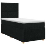 vidaXL Posteľ boxspring s matracom Čierna 90 x 200 cm Látka – Obrázok 2