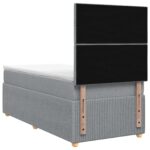 vidaXL Posteľ boxspring s matracom Svetlosivá 100 x 200 cm Látka – Obrázok 8