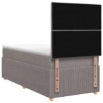vidaXL Posteľ boxspring s matracom Sivohnedá 100 x 200 cm Látka – Obrázok 8