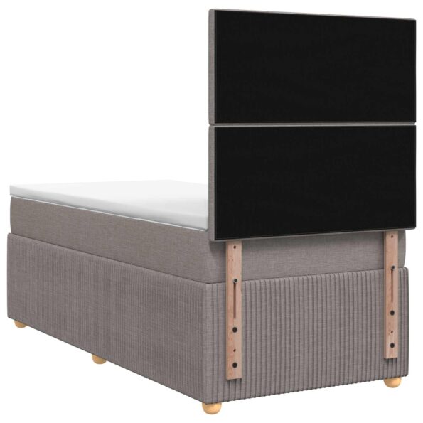 vidaXL Posteľ boxspring s matracom Sivohnedá 100 x 200 cm Látka – Obrázok 8