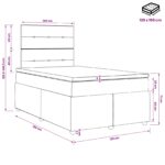 vidaXL Posteľ boxspring s matracom Čierna 120 x 190 cm Látka – Obrázok 11