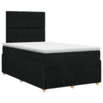 vidaXL Posteľ boxspring s matracom Čierna 120 x 190 cm Látka – Obrázok 2