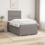 vidaXL Posteľ boxspring s matracom Sivohnedá 120 x 190 cm Látka