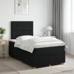 vidaXL Posteľ boxspring s matracom Čierna 120 x 200 cm Látka