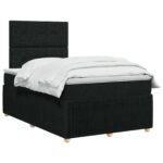 vidaXL Posteľ boxspring s matracom Čierna 120 x 200 cm Látka – Obrázok 3