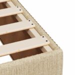 vidaXL Posteľ boxspring s matracom Krémová 160 x 200 cm Látka – Obrázok 10