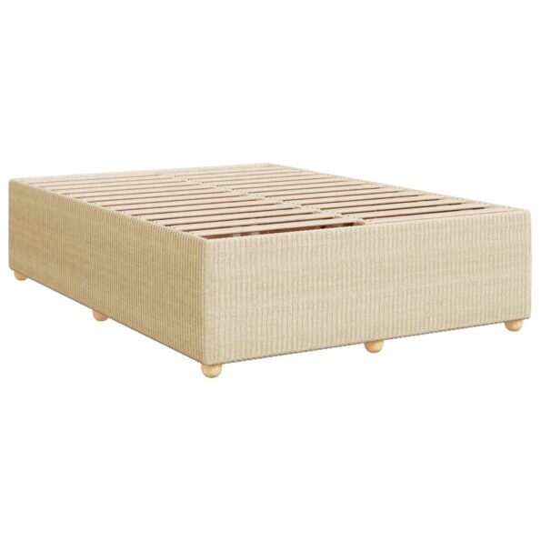 vidaXL Posteľ boxspring s matracom Krémová 160 x 200 cm Látka – Obrázok 5
