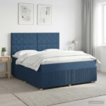 vidaXL Posteľ boxspring s matracom Modrá 160 x 200 cm Látka
