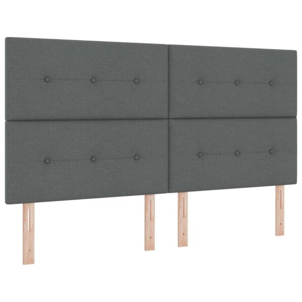 vidaXL Posteľ boxspring s matracom Tmavosivá 180 x 200 cm Látka – Obrázok 4