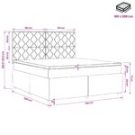 vidaXL Posteľ boxspring s matracom Tmavosivá 180 x 200 cm Látka – Obrázok 11