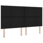 vidaXL Posteľ boxspring s matracom Čierna 180 x 200 cm Látka – Obrázok 4