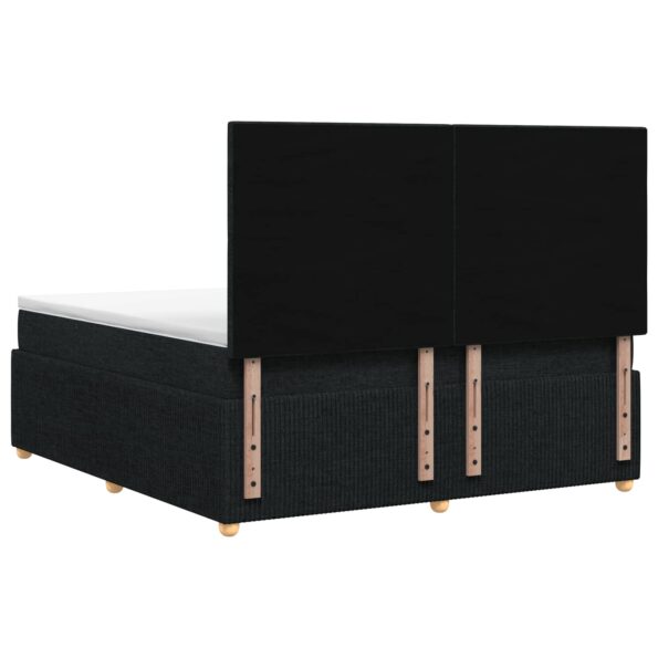 vidaXL Posteľ boxspring s matracom Čierna 180 x 200 cm Látka – Obrázok 8