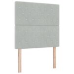 vidaXL Posteľ boxspring s matracom Svetlosivá 90 x 190 cm Zamat – Obrázok 4