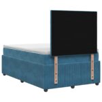 vidaXL Posteľ boxspring s matracom Modrá 120 x 190 cm Zamat – Obrázok 8